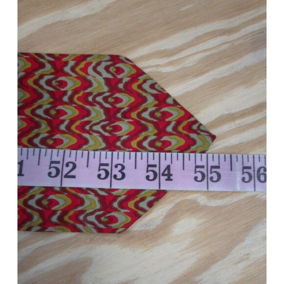 Christian Dior Neck Tie Red Silk Formal Business Designer Colorful - Picture 5 of 7